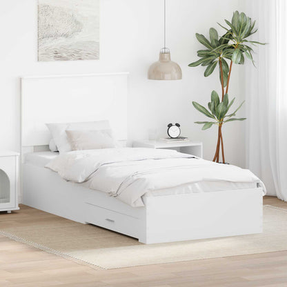 Struttura del letto Bianco 90 x 190 cm Legno multistrato