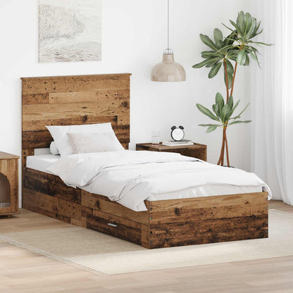 Struttura del letto Legno vecchio 90 x 200 cm Legno multistrato