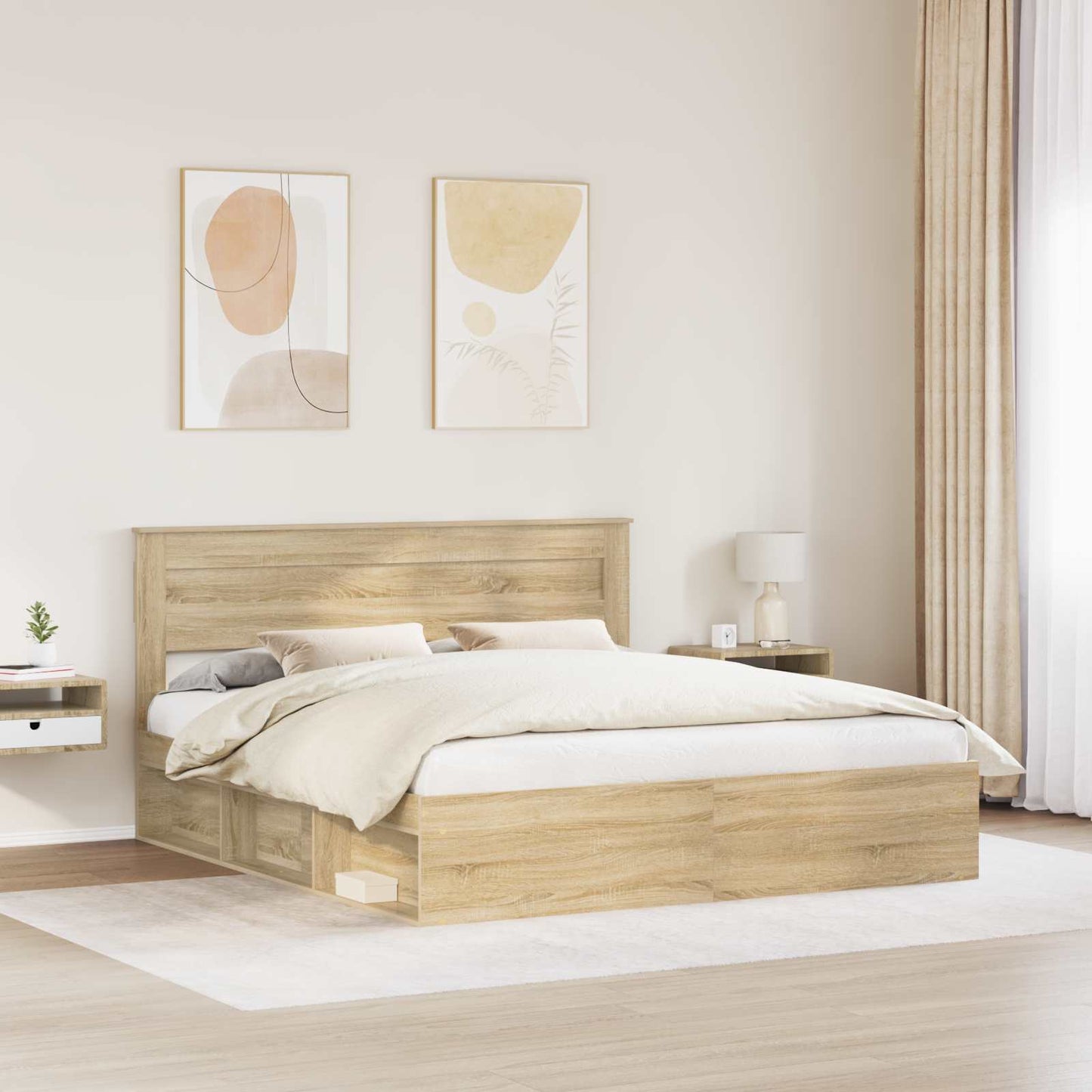 Struttura del letto Sonoma 200 x 200 cm Pino massello