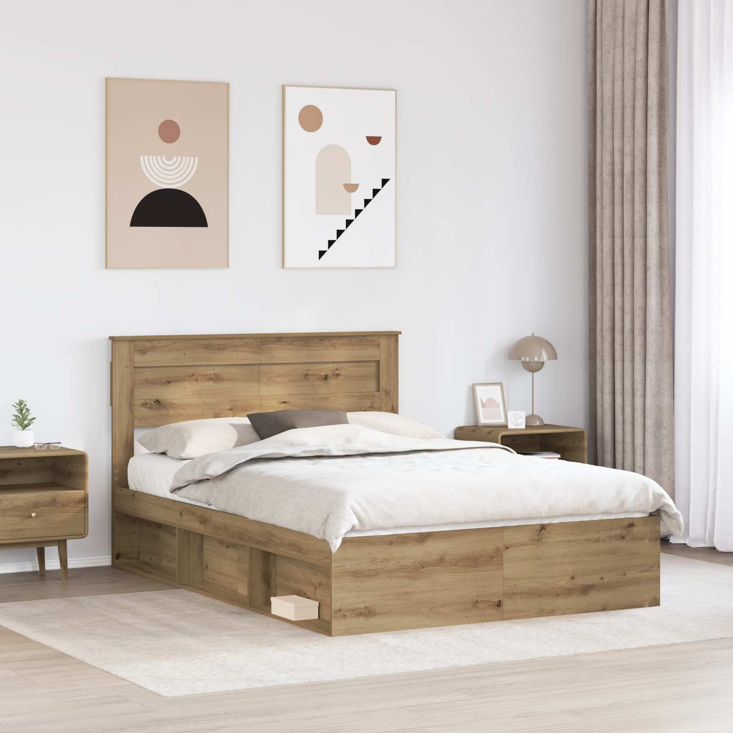 Struttura del letto Rovere artigianale 150 x 200 cm