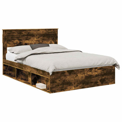 Struttura del letto Rovere fumÃ© 140 x 190 cm Pino massello