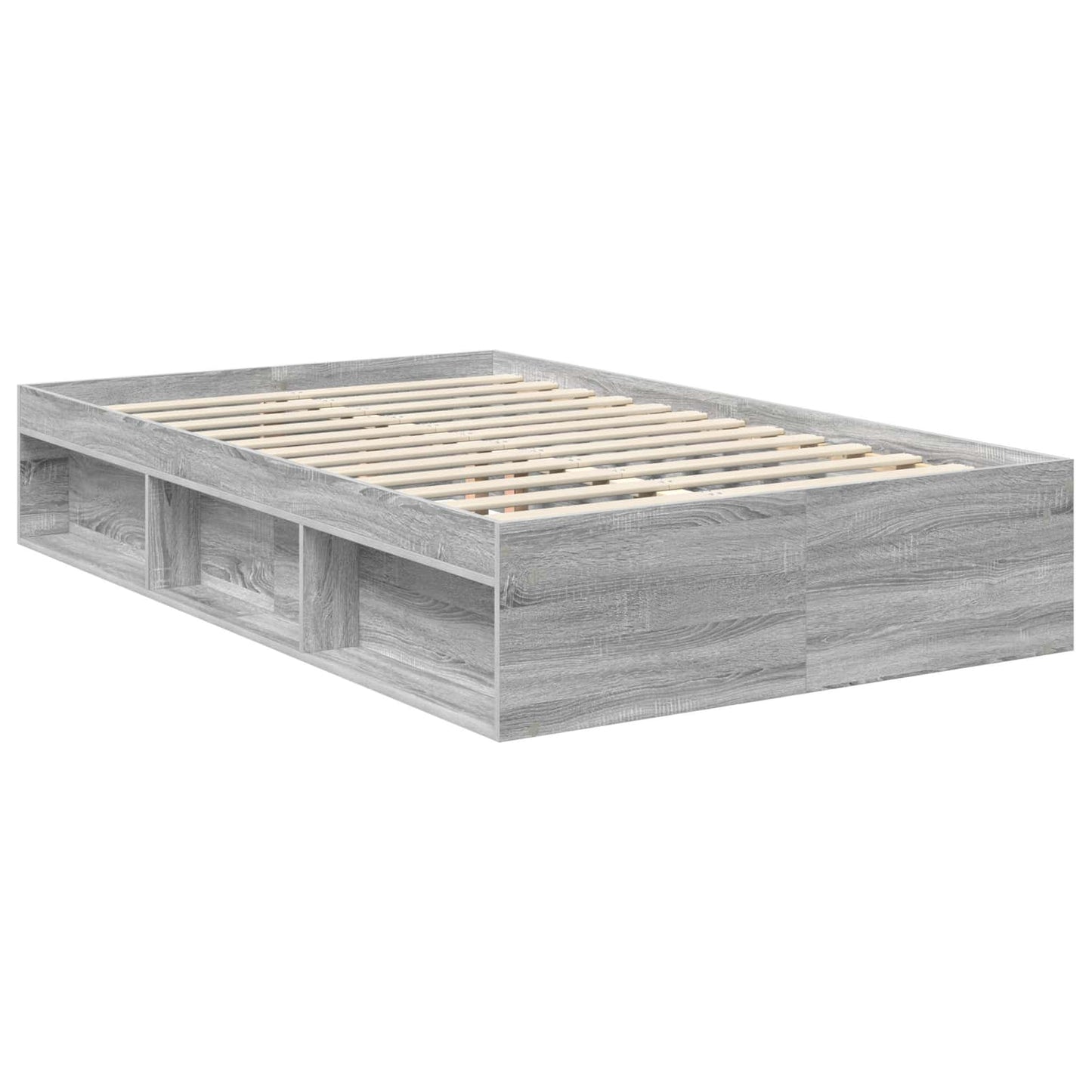 Struttura del letto Grigio Sonoma 120 x 190 cm Pino massello