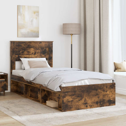 Struttura del letto Rovere fumÃ© 100 x 200 cm Pino massello