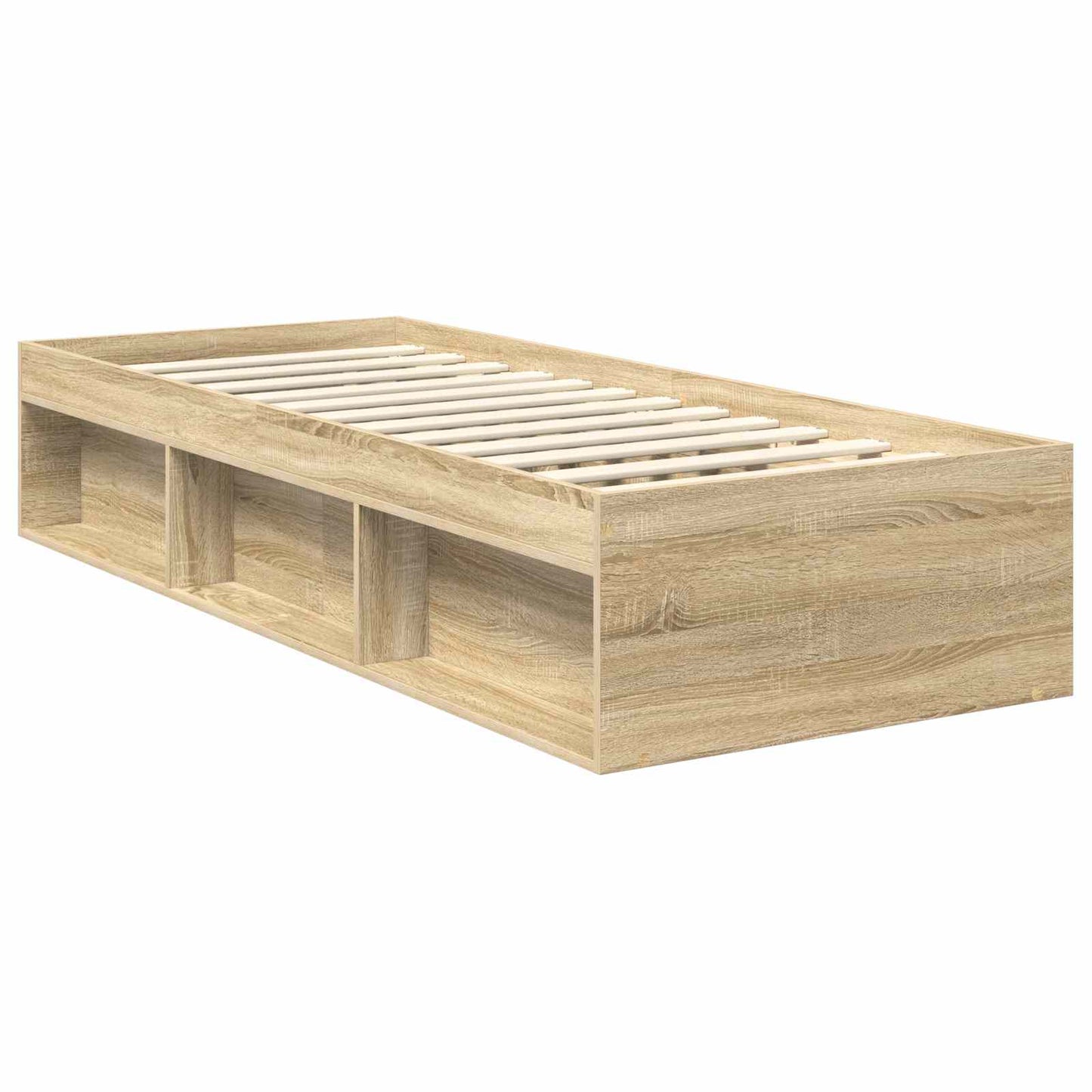 Struttura del letto Rovere Sonoma 75 x 190 cm Pino massello