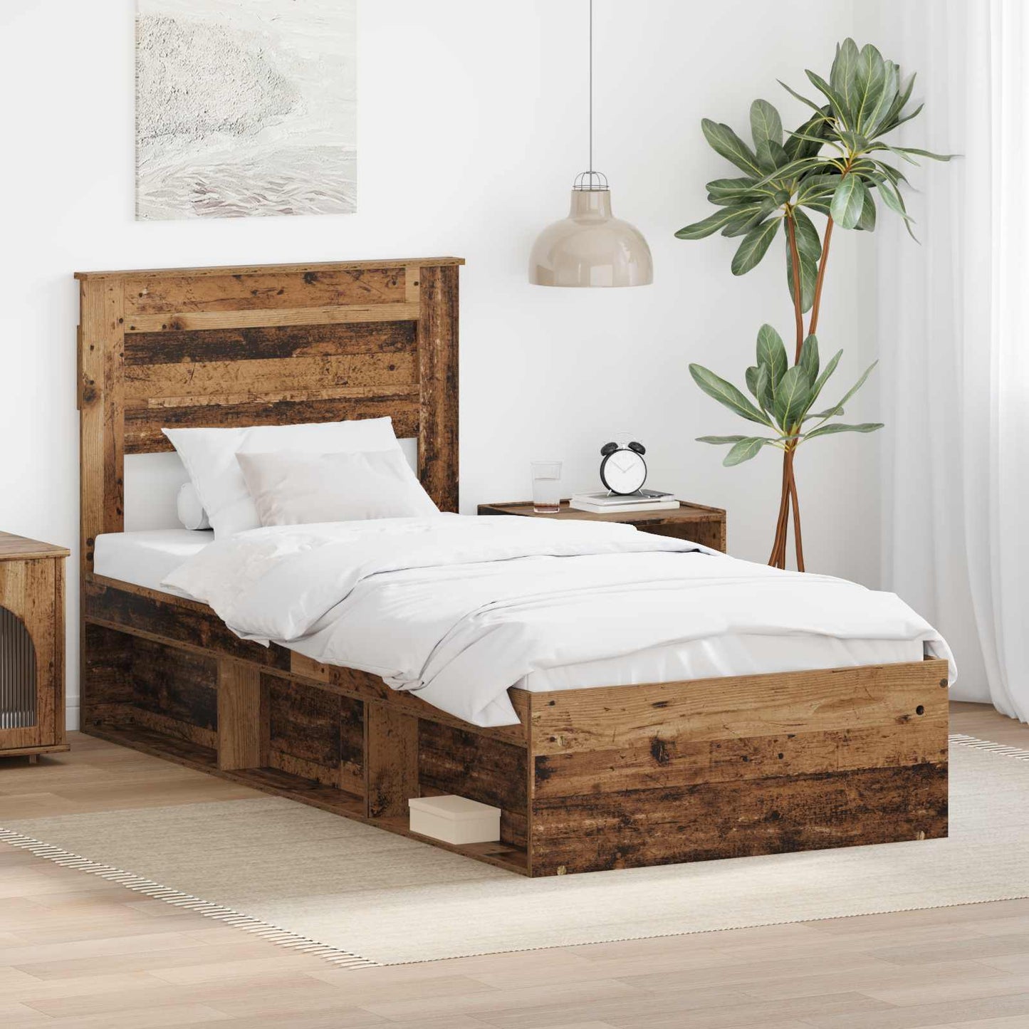 Struttura del letto Legno vecchio 75 x 190 cm Pino massello