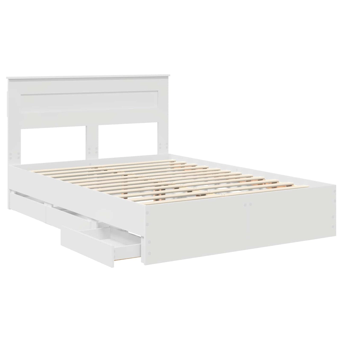 Struttura del letto Bianco 160 x 200 cm Legno Ingegnerizzato