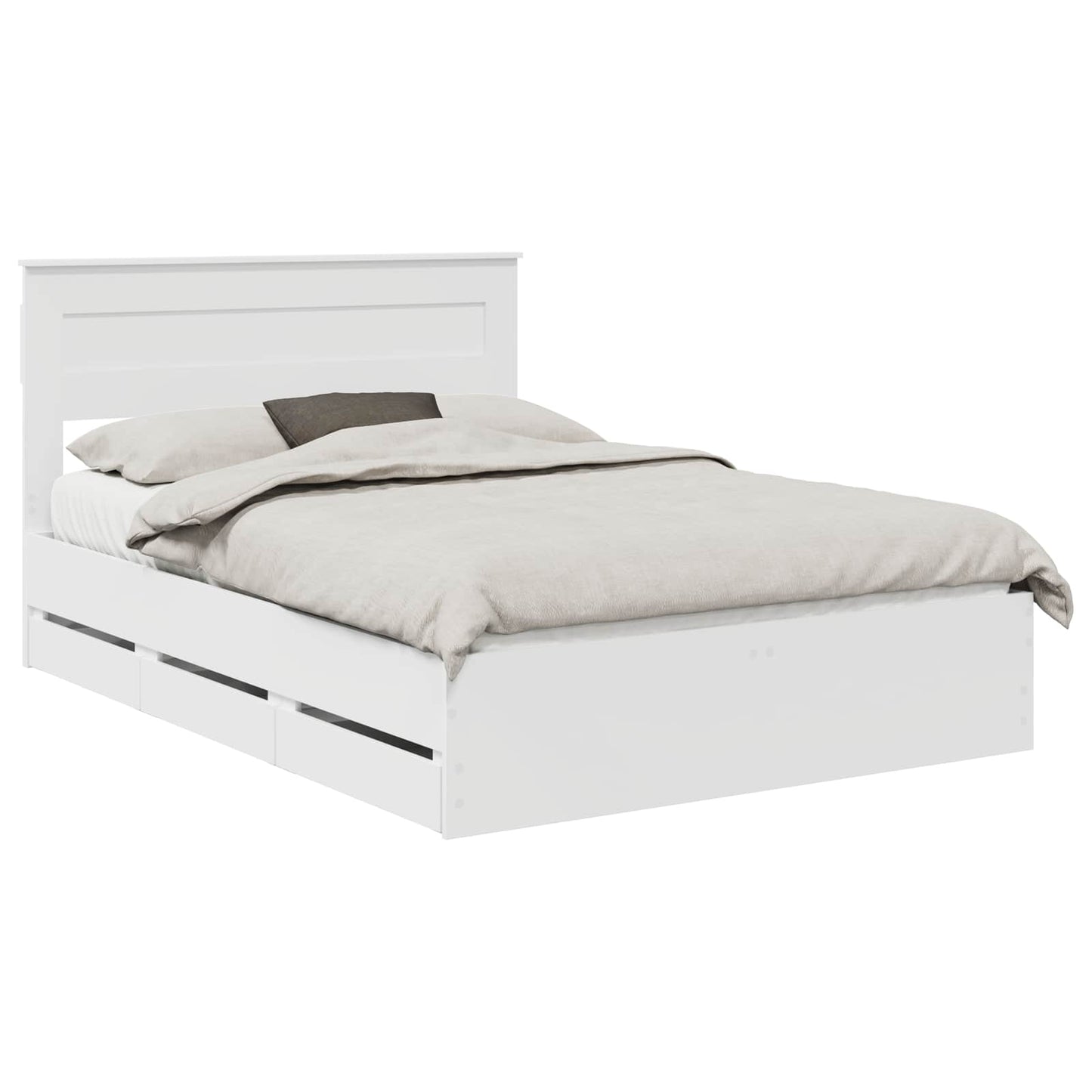 Struttura del letto Bianco 140 x 200 cm Legno Ingegnerizzato
