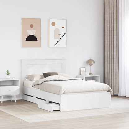 Struttura del letto Bianco 120 x 190 cm Legno Ingegnerizzato