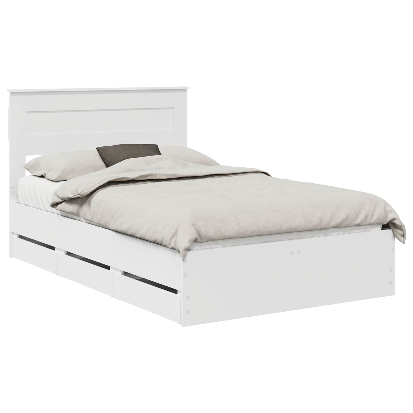 Struttura del letto Bianco 120 x 190 cm Legno Ingegnerizzato