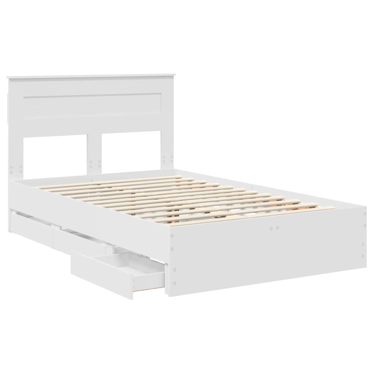 Struttura del letto Bianco 120 x 190 cm Legno Ingegnerizzato