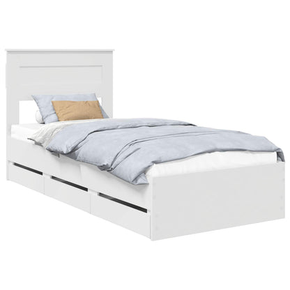 Struttura del letto Bianco 100 x 200 cm Legno Ingegnerizzato