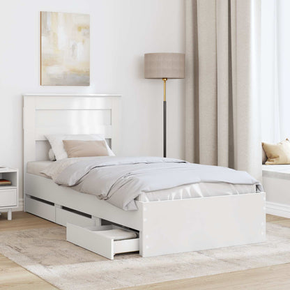 Struttura del letto Bianco 75 x 190 cm Legno Ingegnerizzato