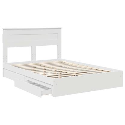 Letto con Contenitore Bianco 160 x 200 cm Legno multistrato