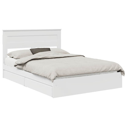 Letto con Contenitore Bianco 140 x 190 cm Legno multistrato