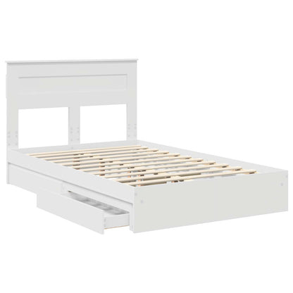 Letto con Contenitore Bianco 120 x 200 cm Legno multistrato