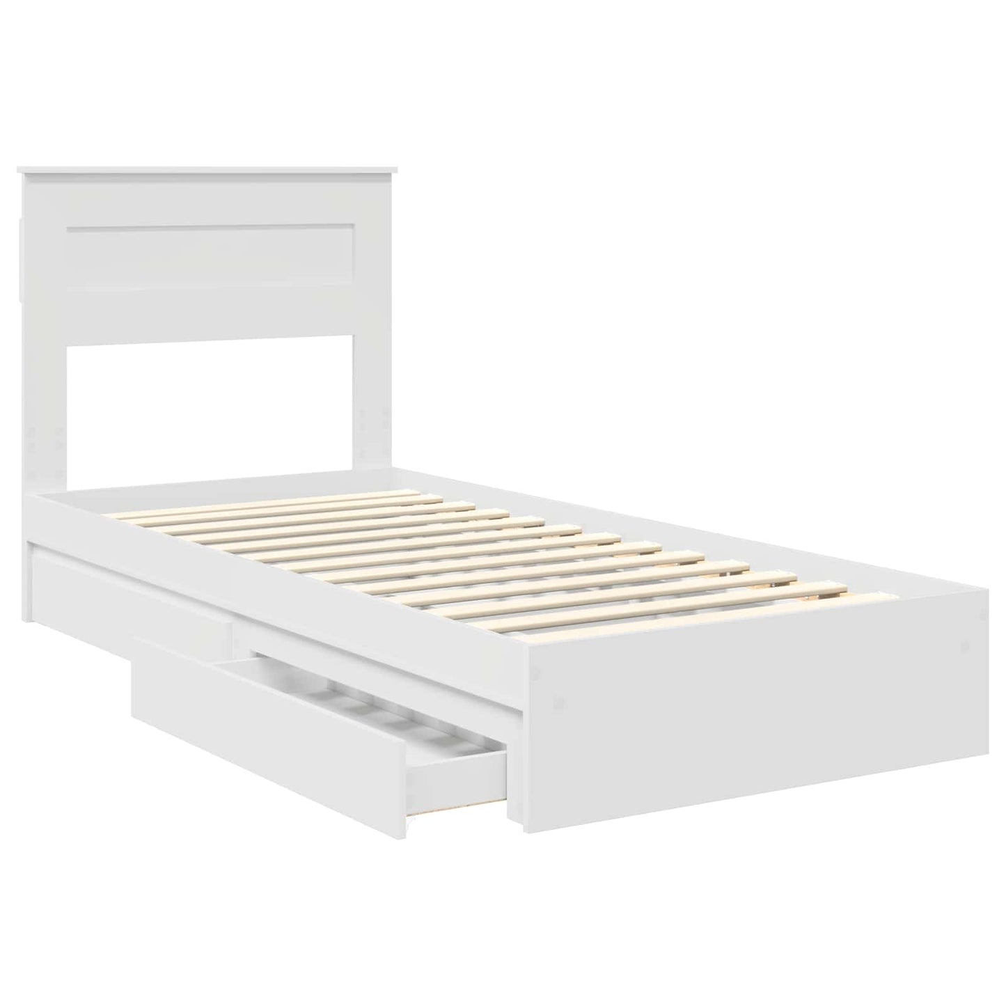 Letto con Contenitore Bianco 90 x 200 cm Legno multistrato