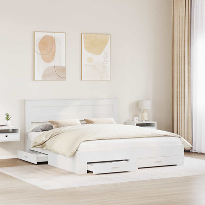 Struttura del letto Bianco 180 x 200 cm Legno multistrato