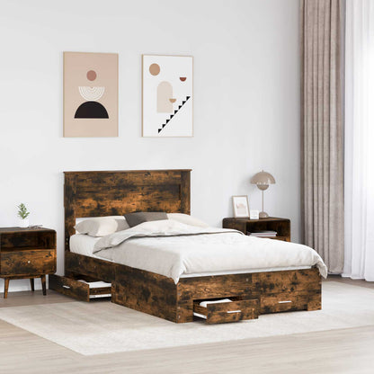 Struttura del letto Rovere fumÃ© 120 x 200 cm Legno multistrato