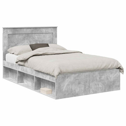 Struttura del letto Grigio ConcretÃ¨ 135 x 190 cm Pino massello