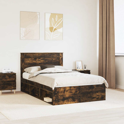 Struttura del letto Rovere fumÃ© 120 x 200 cm Pino massello