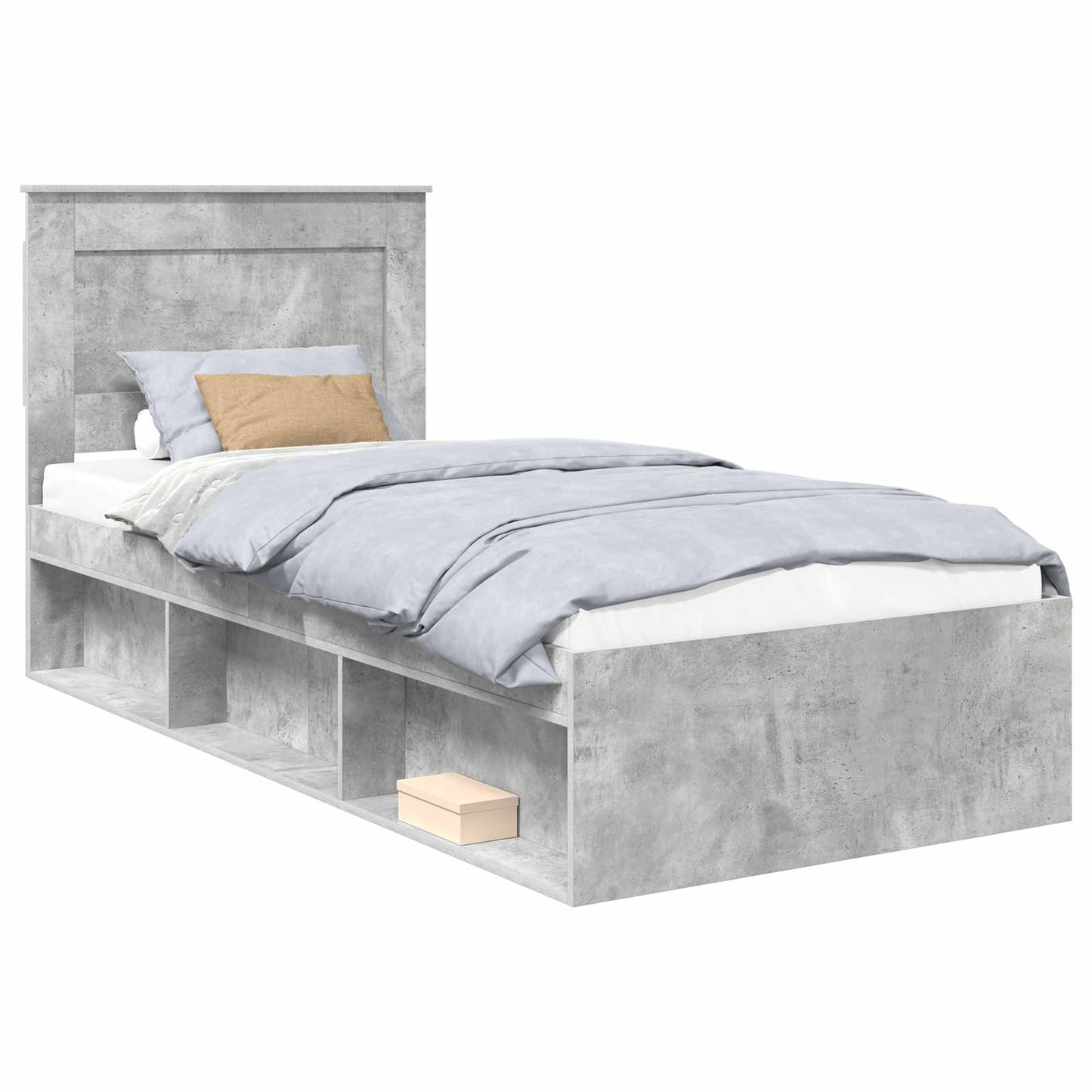 Struttura del letto Grigio ConcretÃ¨ 100 x 200 cm Pino massello