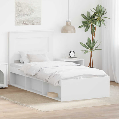 Struttura del letto Bianco 75 x 190 cm Pino massello