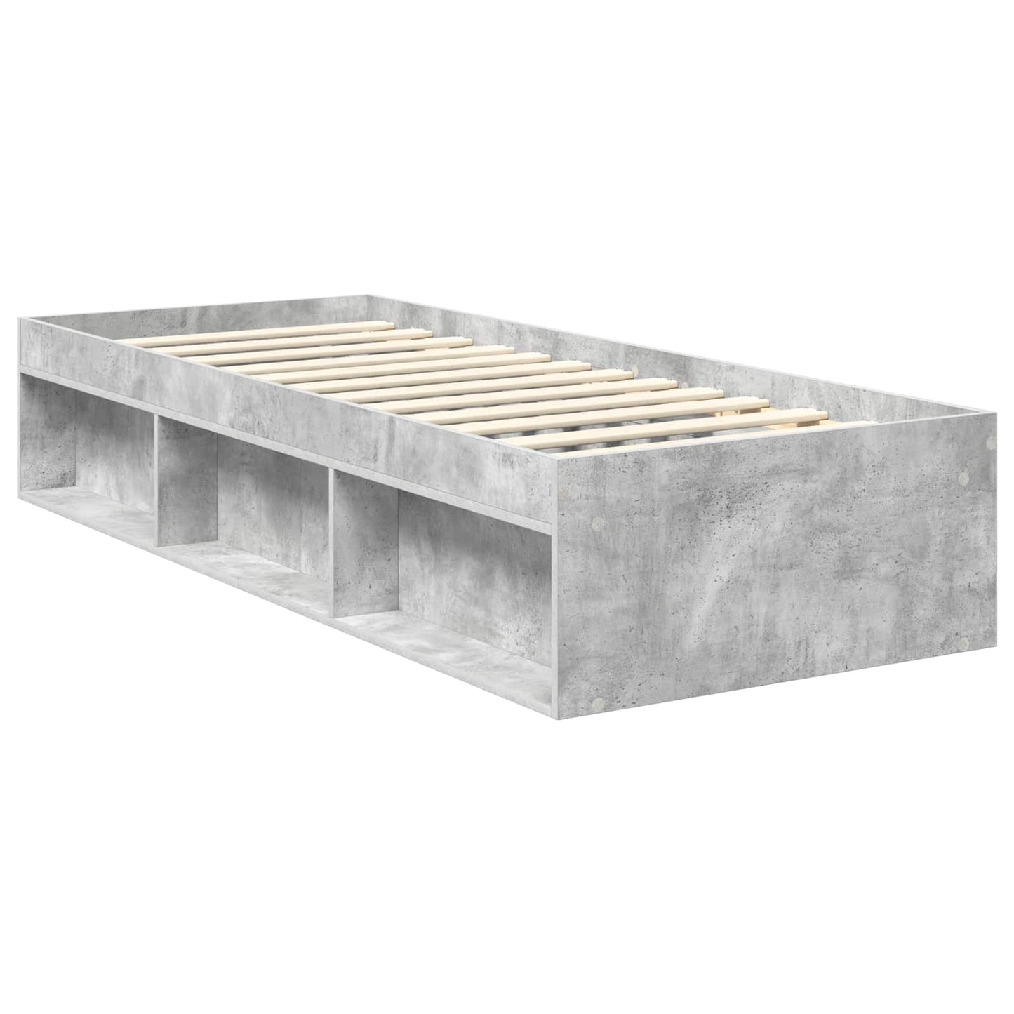 Struttura del letto Grigio ConcretÃ¨ 75 x 190 cm Pino massello