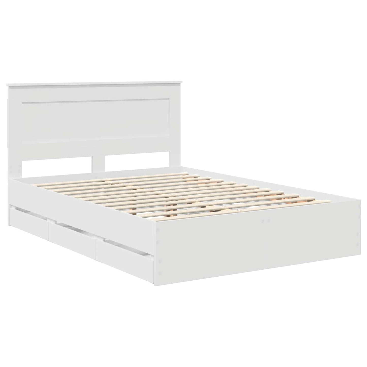 Struttura del letto Bianco 140 x 200 cm Legno Ingegnerizzato