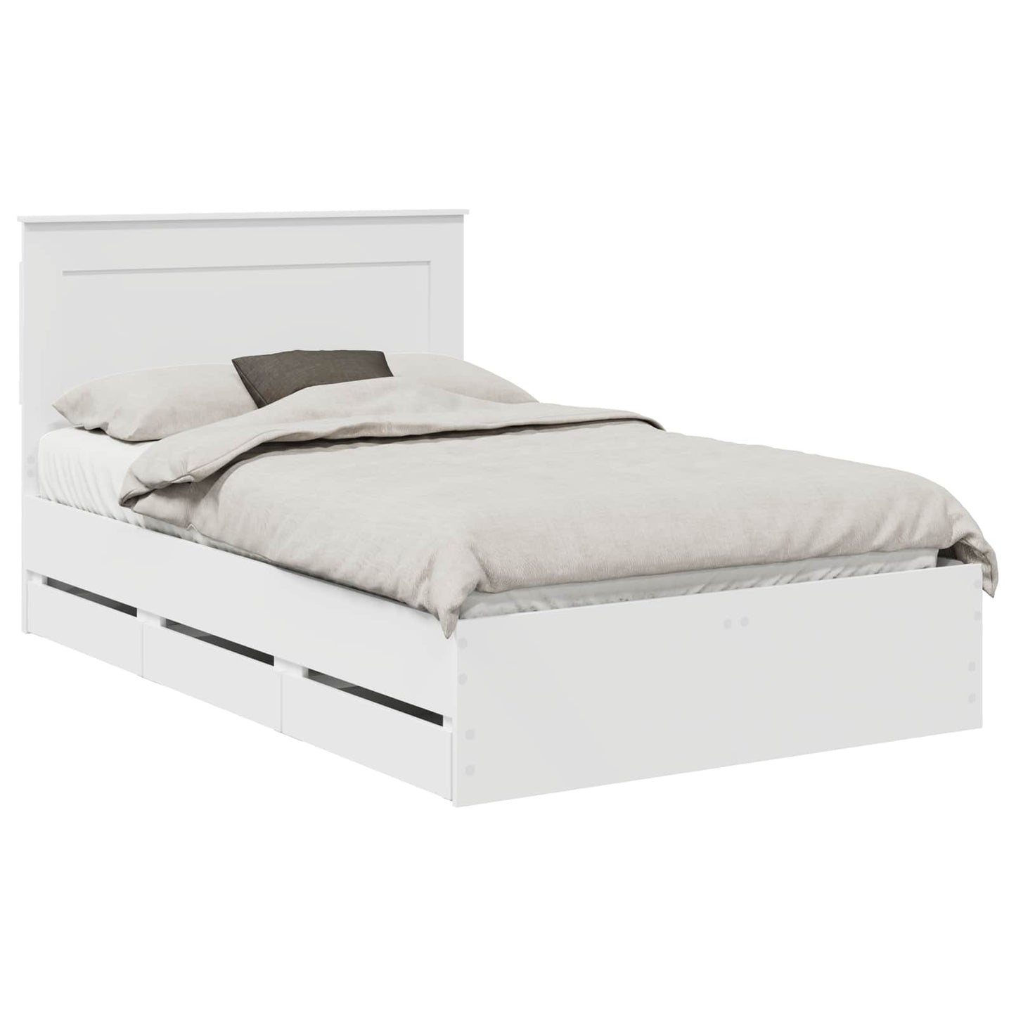 Struttura del letto Bianco 120 x 190 cm Legno Ingegnerizzato