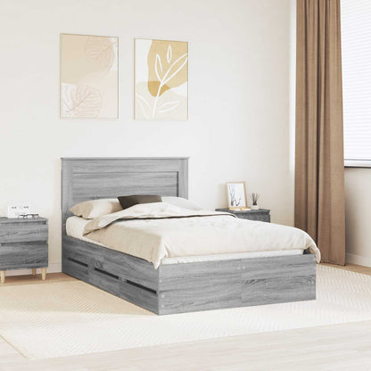 Struttura del letto con cassetto Grigio Sonoma 120 x 200 cm
