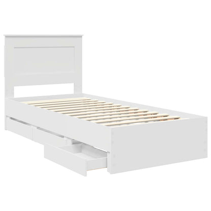 Struttura del letto Bianco 90 x 200 cm Legno Ingegnerizzato
