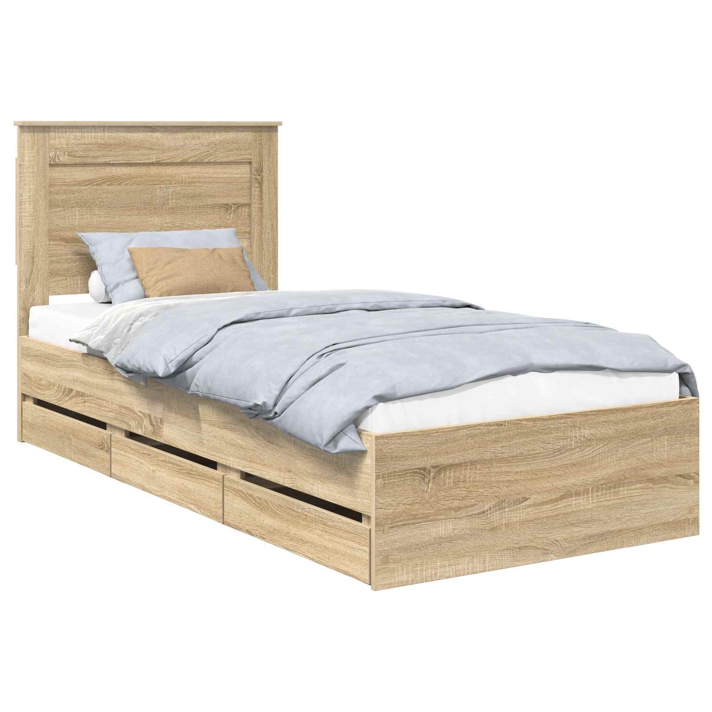 Struttura del letto con cassetto Rovere Sonoma 90 x 200 cm