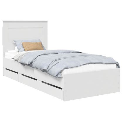 Struttura del letto Bianco 75 x 190 cm Legno Ingegnerizzato