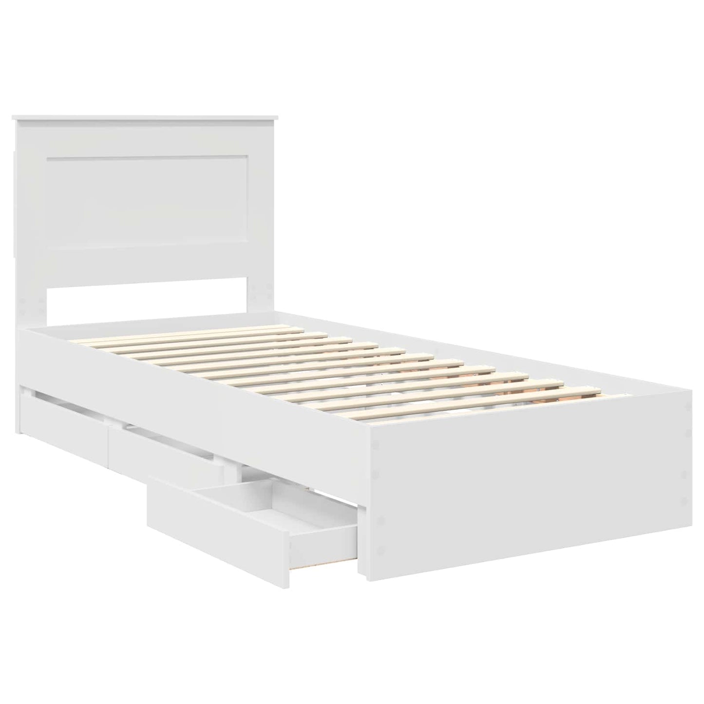Struttura del letto Bianco 75 x 190 cm Legno Ingegnerizzato