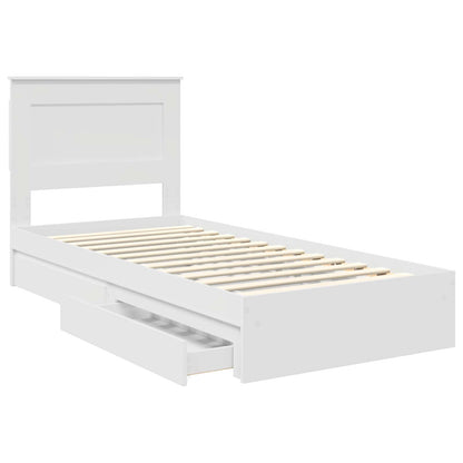 Letto con Contenitore Bianco 90 x 200 cm Legno multistrato