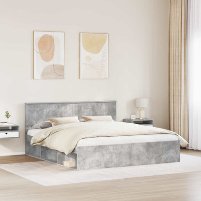 Struttura del letto Calcestruzzo 180 x 200 cm Pino massello