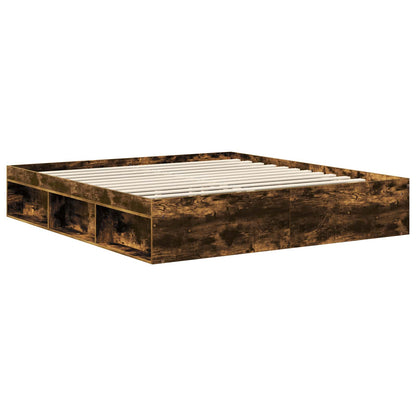 Struttura del letto Rovere fumÃ© 180 x 200 cm Pino massello