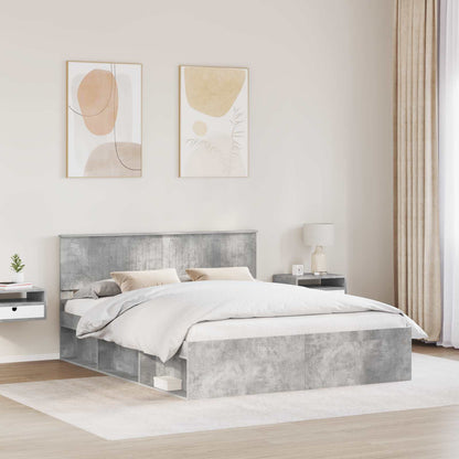 Struttura del letto Calcestruzzo 160 x 200 cm Pino massello