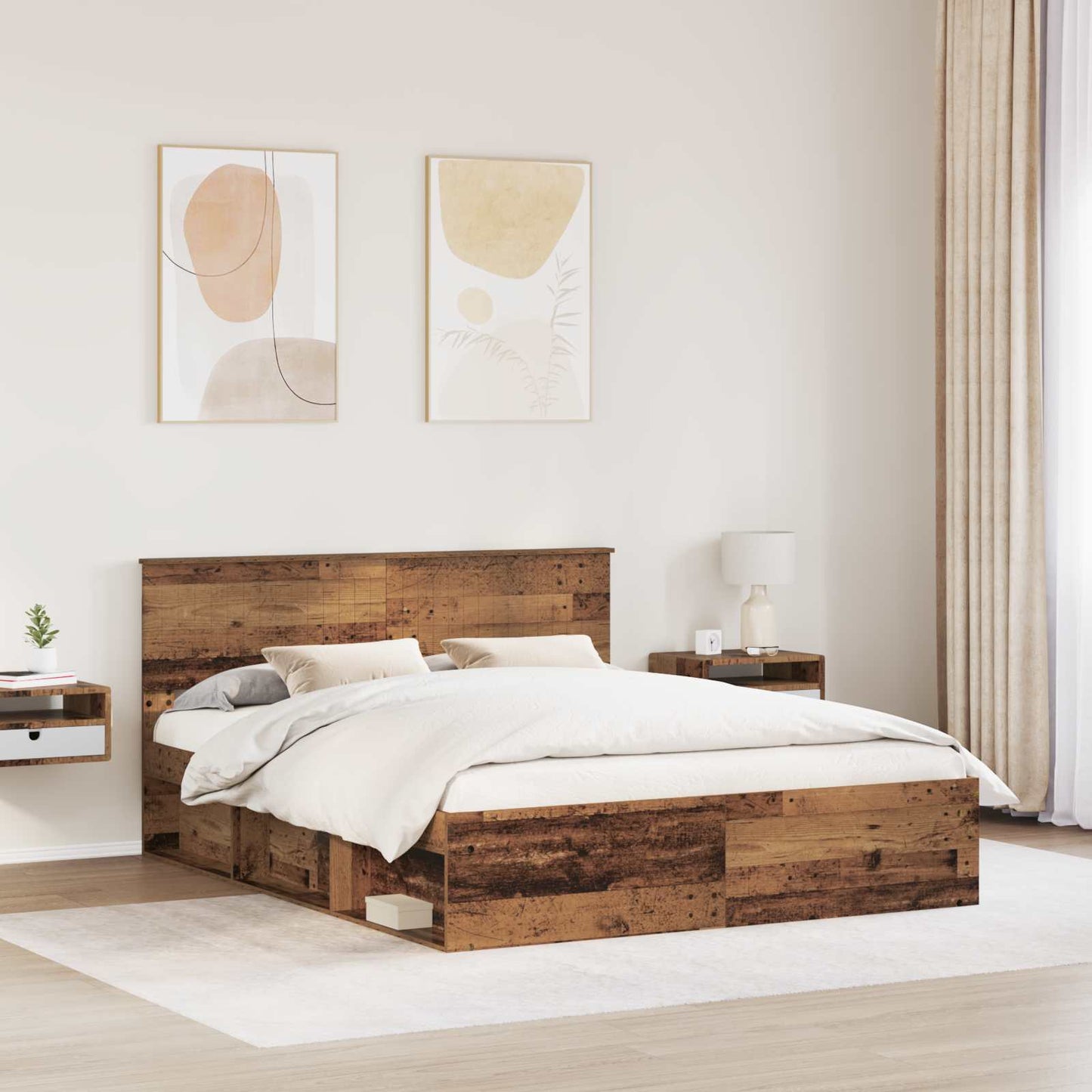 Struttura del letto Legno vecchio 160 x 200 cm Pino massello