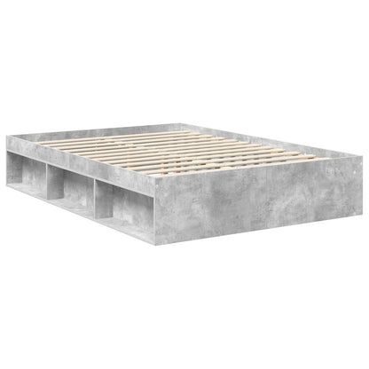 Struttura del letto Grigio ConcretÃ¨ 135 x 190 cm Pino massello