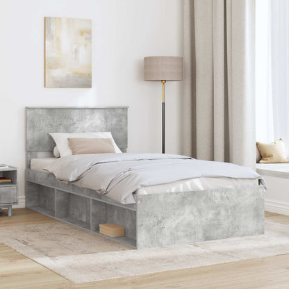 Struttura del letto Grigio ConcretÃ¨ 100 x 200 cm Pino massello