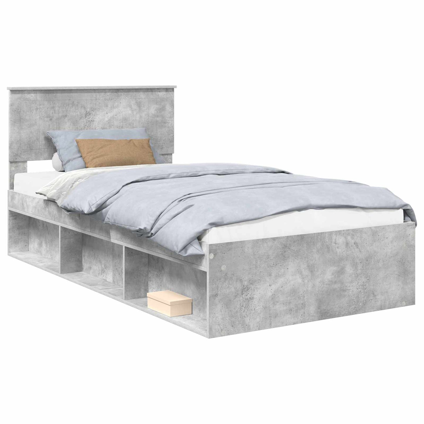 Struttura del letto Grigio ConcretÃ¨ 100 x 200 cm Pino massello