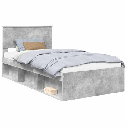 Struttura del letto Grigio ConcretÃ¨ 100 x 200 cm Pino massello