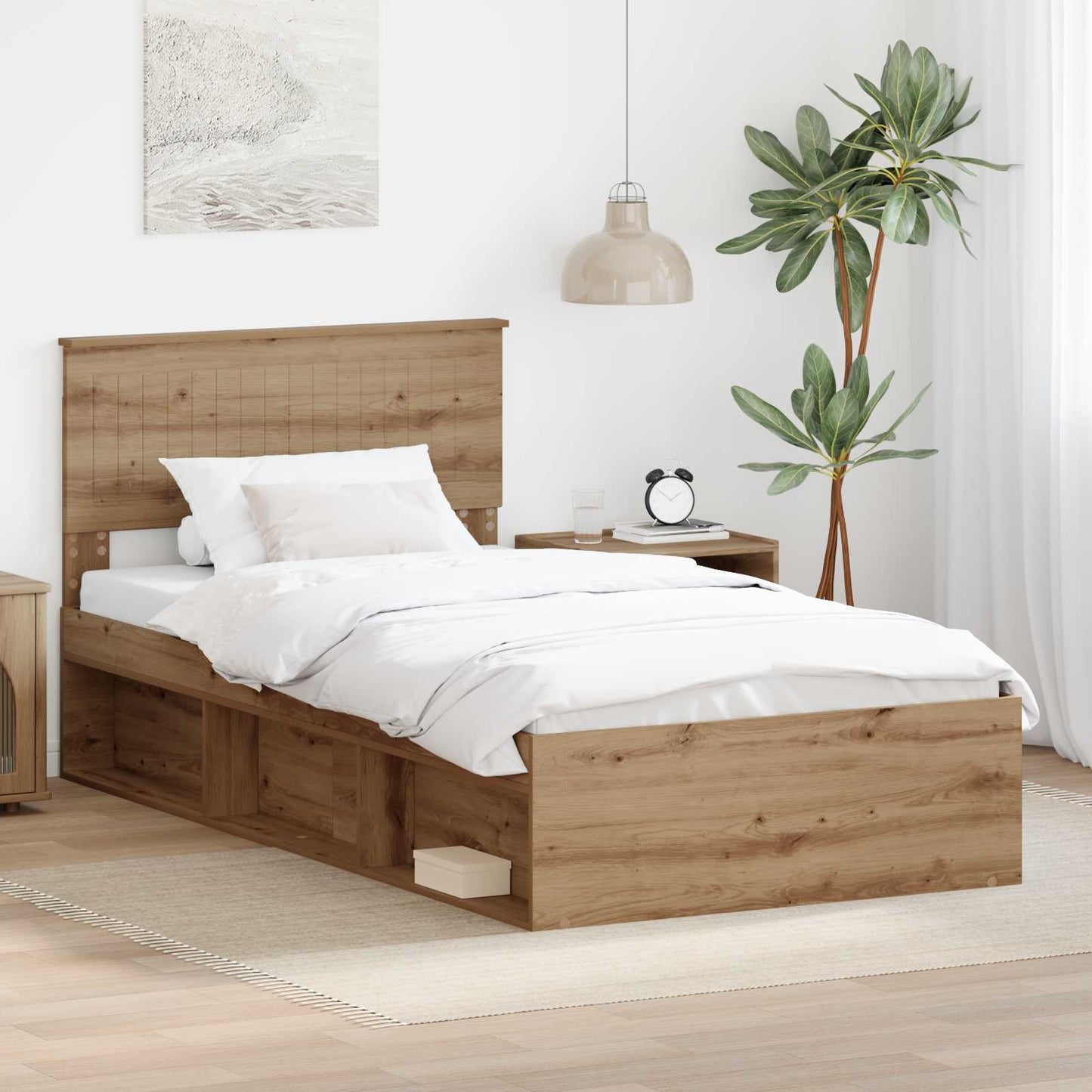 Struttura del letto Rovere artigianale 100 x 200 cm