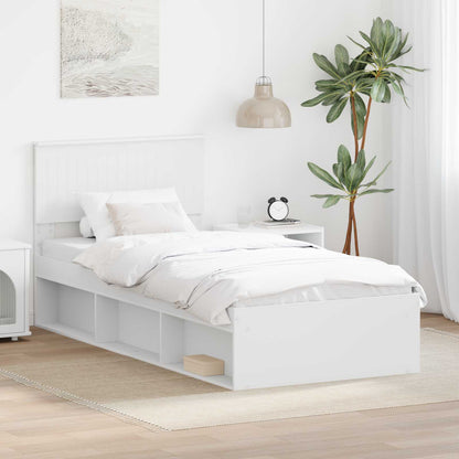 Struttura del letto Bianco 90 x 200 cm Pino massello
