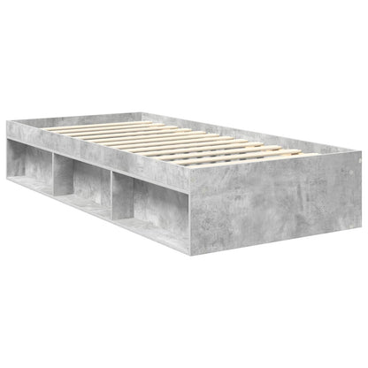 Struttura del letto Grigio ConcretÃ¨ 90 x 190 cm Pino massello