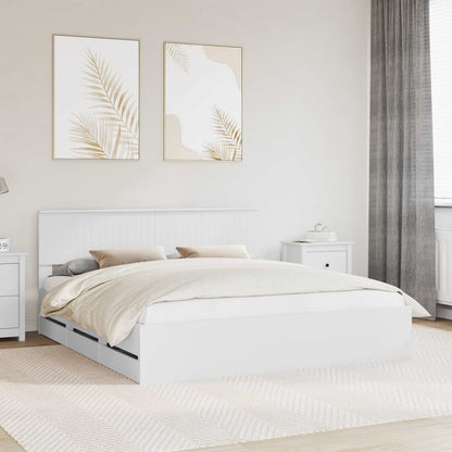 Struttura del letto Bianco 180 x 200 cm Legno Ingegnerizzato
