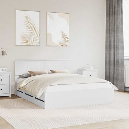 Struttura del letto Bianco 160 x 200 cm Legno Ingegnerizzato