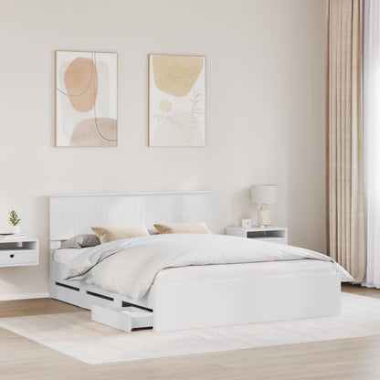 Struttura del letto Bianco 160 x 200 cm Legno Ingegnerizzato
