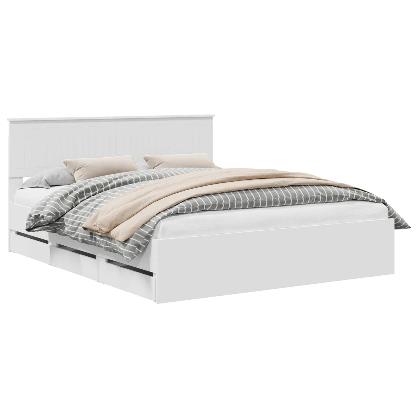 Struttura del letto Bianco 160 x 200 cm Legno Ingegnerizzato